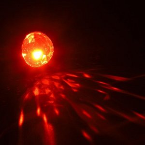 Гирлянда «Нить» 5.4 м с насадками «Диско-шары», IP65, тёмная нить, 10 LED, свечение красное/тёплое белое, 220 В