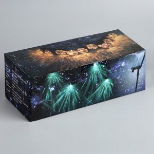 Гирлянда «Нить» 5.4 м с насадками «Диско-шары», IP65, тёмная нить, 10 LED, свечение красное/тёплое белое, 220 В