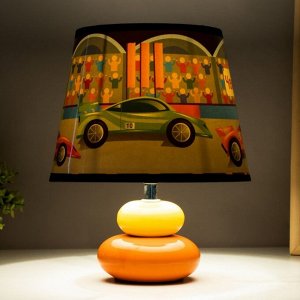 Настольная лампа "Гоночные машины" Е14 15Вт оранжево-зеленый