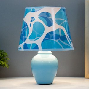 Настольная лампа "Морская волна" Е14 15Вт голубой