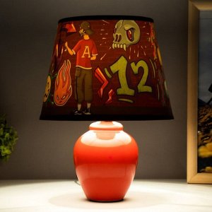 Настольная лампа "Граффити" Е14 15Вт красный