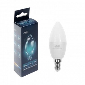 Лампа светодиодная Luazon Lighting, C37, 10 Вт, E14, 840 Лм, 4000 К, дневной свет
