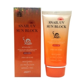 Jigott Snail UV Sun block SPF 50+PA+++ Улиточный солнцезащитный крем