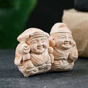 Фигурка «Дайкоку и Эбису», слоновая кость, 6x3x4 см