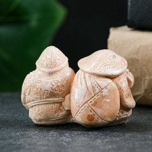 Фигурка «Дайкоку и Эбису», слоновая кость, 6x3x4 см