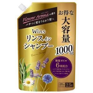 Шампунь 2 в 1 с кондиционером (цветочный аромат) "Wins Rinse in Shampoo" 1000 мл (мягкая упаковка с крышкой)