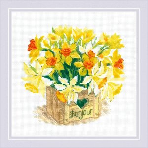Набор для вышивания Риолис 1825 Bonjour, 20*20 см