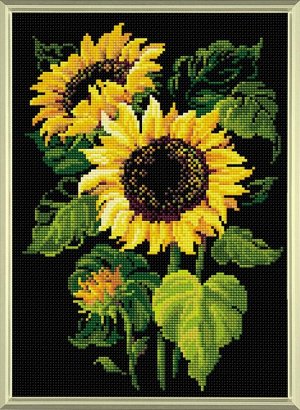Алмазная мозаика Риолис АМ0006 Подсолнухи, 27*38 см