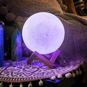 3D светильник, ночник Moon Lamp многоцветный