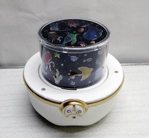 Вращающийся ночник-проектор светильник Cute Duck Magic 12 проекций, встроенный аккумулятор