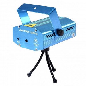 Лазерная светомузыка Mini Laser Stage Lighting, 2 цвета, узоры