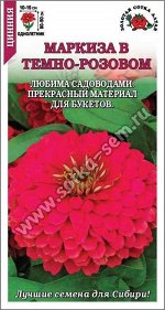 Цветы Цинния Маркиза в Темно-Розовом ЦВ/П (Сотка) 0,3гр однолетник 80-90см