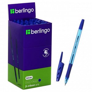 Ручка шариковая Berlingo "Tribase grip", 1,0 мм, грип,синяя