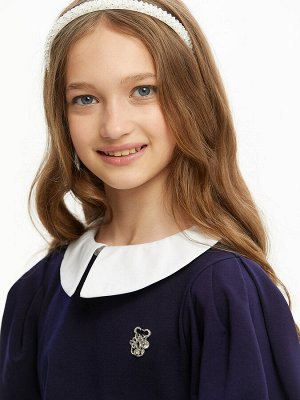 Платье Цвет: темно-синий
Вид застежки: застежка на пуговицу
Длина рукава: Длинные
Длина юбки платья: Мини
Комплектация: Сарафан
Покрой: Трапеция
Сезон: круглогодичный
Состав: 92% хлопок; 8% лайкра
Ухо