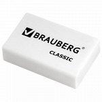 10 шт. ластик BRAUBERG &quot;Classic&quot;, 26х17х7 мм, белый, прямоугольный, 221033