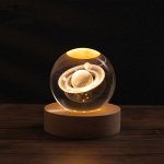 Креативный 3D светящийся шар, с голограммой внутри