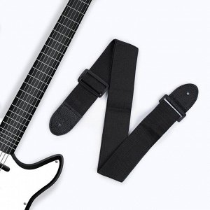 Ремень для гитары, черный, длина 60-110 см, ширина 5 см