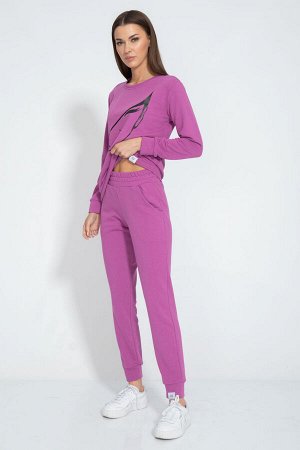 Костюм Костюм Kivviwear 4048405125 лавандовый 
Состав: ПЭ-15%; Хлопок-85%;
Сезон: Лето
Рост: 170

Костюм. Классический свитшот с нанесенной апликацией либо цифровой печатью. Брюки средней посадки зау