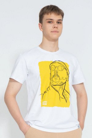 Футболка Футболка Kivviwear 101029 белый 
Состав: Хлопок-92%; Эластан-8%;
Сезон: Лето
Рост: 176

Джемпер мужской классического кроя. Принт методом термопереноса, цифровая печать. Ткань кулирная гладь