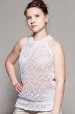 Майка льняная  белая