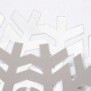 Салфетка новогодняя сервировочная Доляна Снежинка, цвет серебро, d 38 см