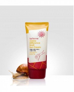 Солнцезащитный крем Farmstay La Ferme Visible Difference Snail Sun Cream SPF50/PA+++