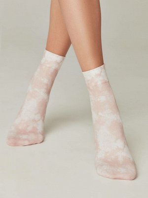 Носки женские плотные с рисунком «Pink mood»