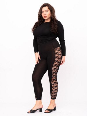 Леггинсы с кружевом LL13139BLK00