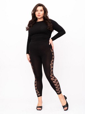 Леггинсы с кружевом LL13139BLK00