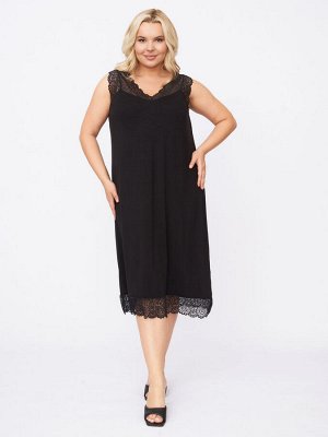 Платье с кружевом SA10003BLK01