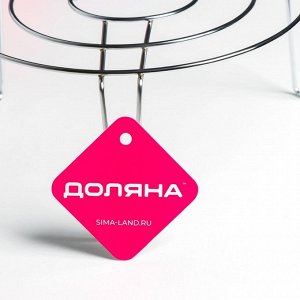 Подставка-гриль для микроволновой печи Доляна, 22?22?10 см, цвет хром