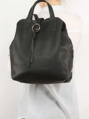 Рюкзак жен искусственная кожа ADEL-280,  3отдел,  формат А 4,  черный флотер  254170