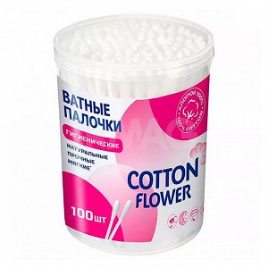 Cotton Flower Ватные палочки 100 шт банка