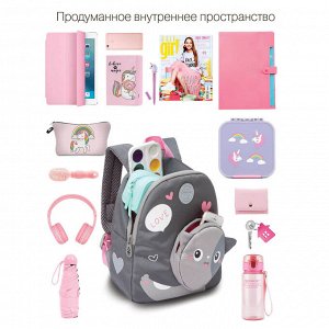 Рюкзак детский дошкольный GRIZZLY с одним отделением, для девочки