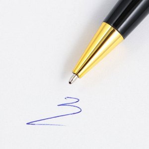 Ручка в подарочном футляре «Лучший учитель», металл, синяя паста, пишущий узел 1.0 мм