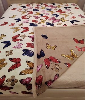 Двустороннее одеяло — покрывало "Бабочки"
