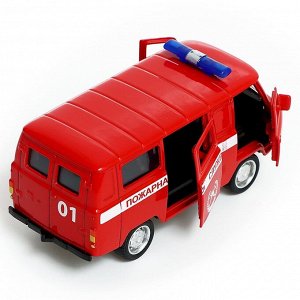 Машина металлическая «УАЗ 3962. Пожарная служба», инерция, 1:43