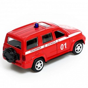Машина металлическая «УАЗ Патриот. Пожарная служба», инерция, 1:50