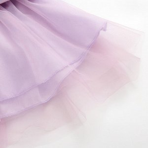 Детское платье с фатиновой юбкой, принт "зайчик", цвет розовый