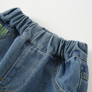 Детские джинсы, "рваные", цвет синий