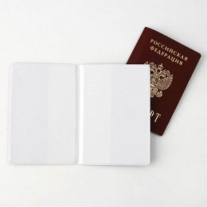 Обложка для паспорта «Цветочный принт», ПВХ 280 мкм, эко-печать, картон 1,25 и подложка-пленка 280 мкм