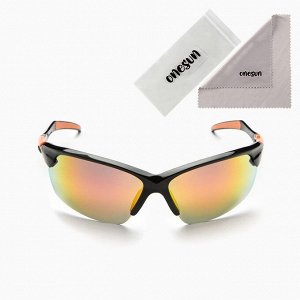 Очки солнцезащитные спортивные OneSun, uv 400, дужка 13 см, ширина 15 см, линза 4 х 7.2 см