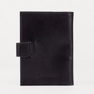 Обложка 2 в 1 для автодокументов и паспорта TEXTURA, цвет чёрный