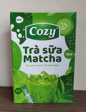 Пудровый чай МАТЧА латте (3в1) т.м. COZY 10 стиков*17 гр.