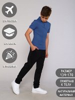 Футболка-поло &quot;Гимназия&quot; индиго