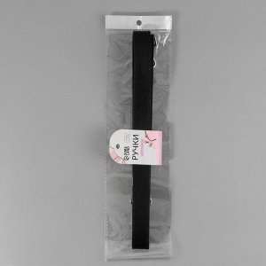 Ручка для сумки, с карабинами, 100 ± 1 см x 2,5 см, цвет чёрный