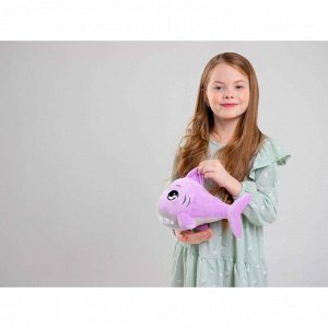 Мягкая игрушка «Акула», фиолетовая, 17.5 см