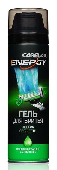 Гель для бритья carelax energy " экстра свежесть " 200мл