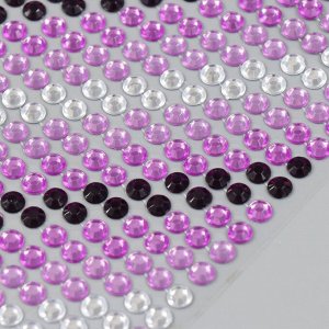 Наклейка пластик стразы "Градиент чёрно-фиолетовый" 30х10,5 см