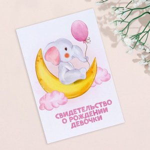 Папка под свидетельство о рождении «Слоник», А5